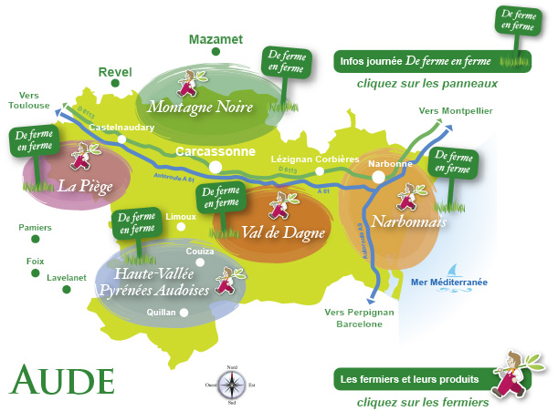 Carte fermiers audois